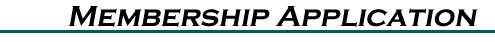 Membership Application